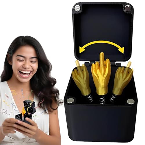 DWFEYOI Middle Finger in a Box, Dedo Medio en una Caja, Caja Sorpresa con Dedo Medio, Bromas para Adultos Divertidos, Cajas para Regalo de Broma Divertida