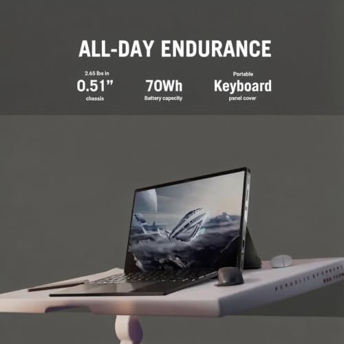 Image of ASUS ROG Flow Z13 Gaming 2-in-1 Laptop 13.4 inch 2.5K 2560x1600 180Hz Touch 100% DCI-P3 AMD 16-core Ryzen AI MAX+ 395 (Up to 40 Tops) 64GB RAM 512GB SSD AMD Radeon 8060S RGB Backlit Wi-Fi7 Win11 ICP Hub