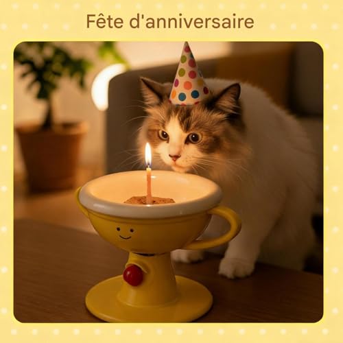 Gamelle pour chat ergonomique contre les reflux et vomissements - 6
