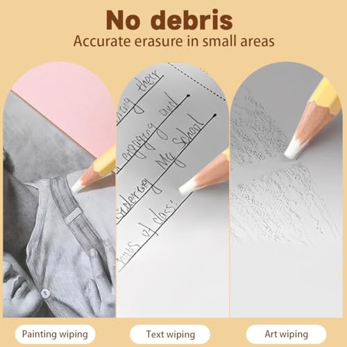 12 Stück Radiergummi Stift Grip, Präzise und saubere Radierung, Inklusive Spitzer, Einzigartiges Stift-Design, Für Schulen, Büros Und Privathaushalte