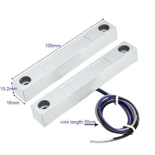Image of Gebildet MC-58 Rolling Door Contact, Magnetic Reed Switch Alarm with 3 Wires for N.O. /N.C. Applications