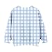 Girls Cute Plaid Sweatshirt Fashion Checkered Crewneck Casual Tops Long Sleeve Oversized Winter Preppy Pullovers Blue