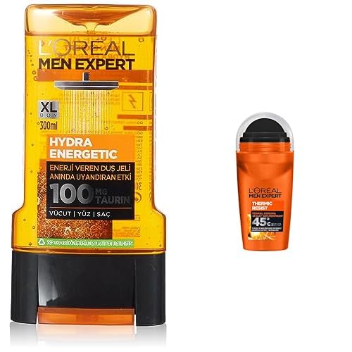 L'Oréal Paris Men Expert Hydra Energetic Taurin İçeren Duş Jeli (300 ml) + L'Oréal Paris Men Expert Thermic Resist Anti Perspirant Roll-On Deodorant (50 ml)