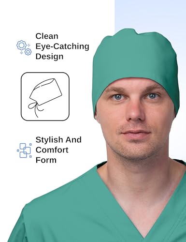 Image of Solid Working Cap Scrub Cap for Women and Men Unisex Surgical Cap Comfortable and Stylish Scrub Hat