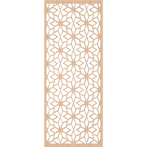 Image of 19 3 /8 inchW x 49 3 /8 inchH x 3 /8 inchT Lake Decorative Fretwork Wood Wall Panels, Hickory