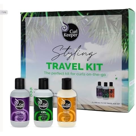 Curl Keeper Travel Pack for Curly Hair - TSA Approved Travel Set Includes Original Liquid Styler, Hold Gel & Styling Cream - Frizz-Free Hair Care Products for All Curl Types - Starter Gift Set Cover