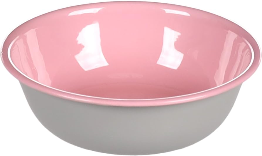 Flamingo Fl Nell Boyalı Çelik Mama Kabı, Gri-Pembe, 450Ml