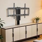 Electric tv lift, Automatic lifting motorised tv bracket, tv lift mechanism for most 32-70 inch Flat and Curved TVs,max 600x400mm up to 60kg, Can be hidden inside the cabinet (lifting-90cm)