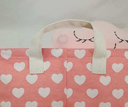 Image of MAIZMZ Girls Storage Basket Pink Valentine's Day Gifts Basket Waterproof Organizer Nursery Bins Toy Box for Organizing Home /Dorm /Kitchen /Pet /Office /Closet /Shelf /Room Decor
