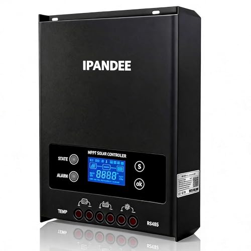 Image of 60Amp Solar Charge Controller MPPT 200V Max Input,99.9% Efficiency,12V/24V/36V/48V Auto,APP Monitoring,60A LCD Display Solar Panel Regulator for Lead-Acid/Lithium Battery,AGM,LiFePO4,Solar System RV
