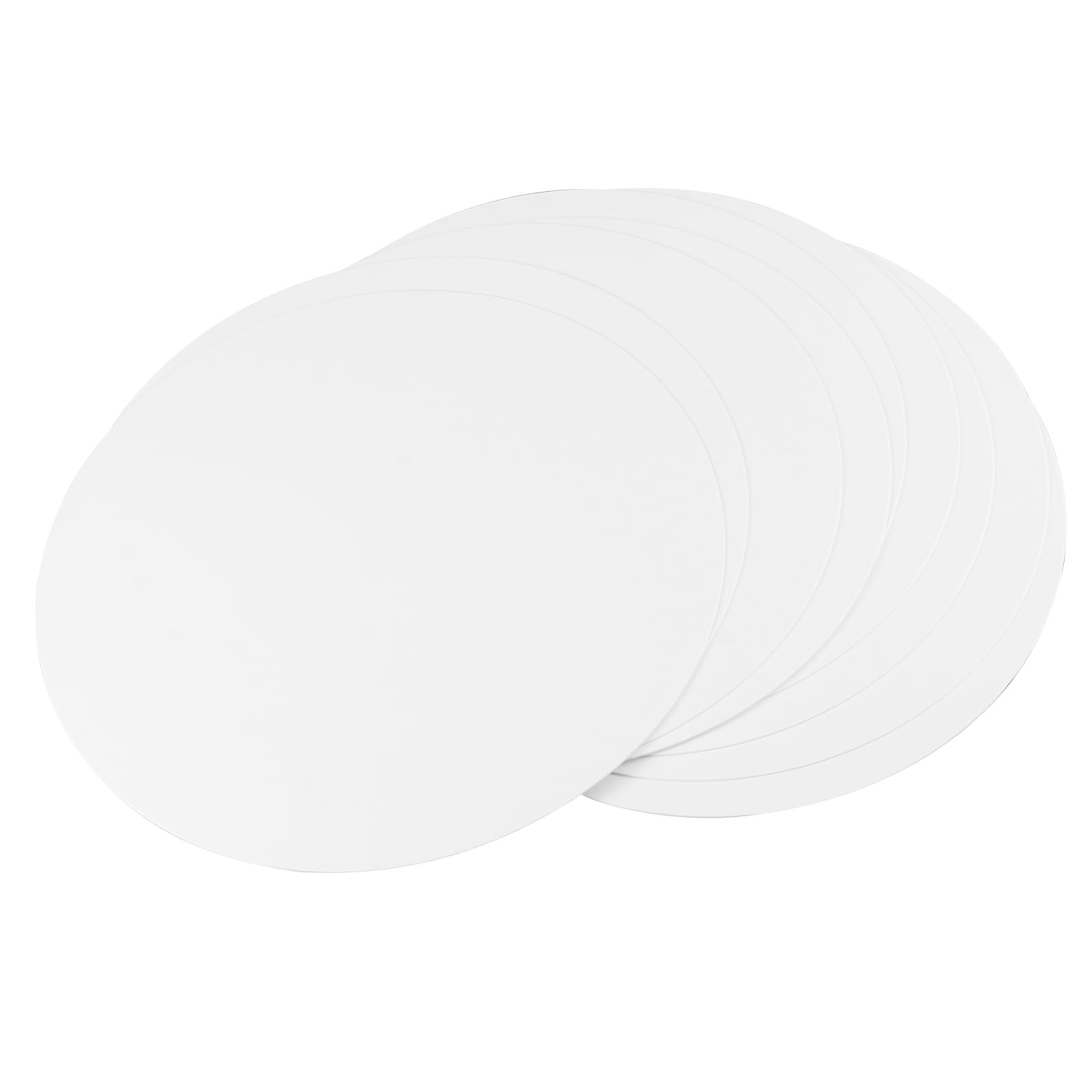 ZOENHOU Lot de 50 Supports à Gâteaux Ronds, Plateau Gateau en Carton, 1 mm D'épaisseur, Pour Mariage, Anniversaire, Fête, Pizza, Desserts, Pâtisseries, 20 cm