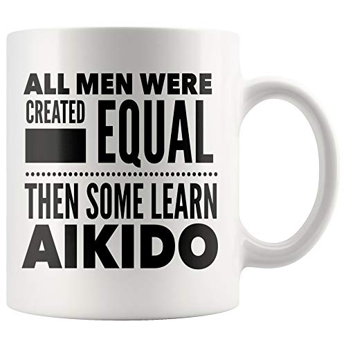 ArtsyMod ALL MEN, LEARN AIKIDO Premium Coffee Mug, Perfect Martial Arts Statement Gift