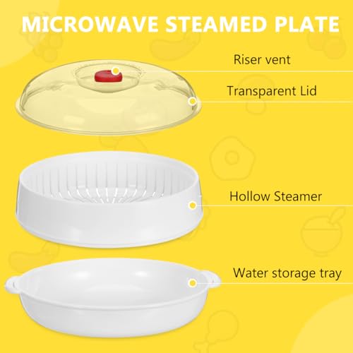 Grille de cuisson vapeur micro-ondes ronde pour repas sain rapide