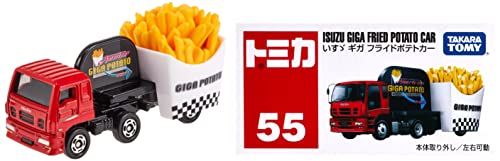 タカラトミー『 トミカ No.55 いすゞ ギガ フライドポテトカー(箱) 』 ミニカー 車 おもちゃ 3歳以上 箱入り 玩具安全基準合格 STマーク認証 TOMICA TAKARA TOMY