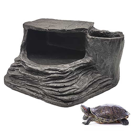 Tfwadmx Turtles Basking Platform Reptile Habitat Hiding Cave Amphibians Climbing Ramp Decorations...