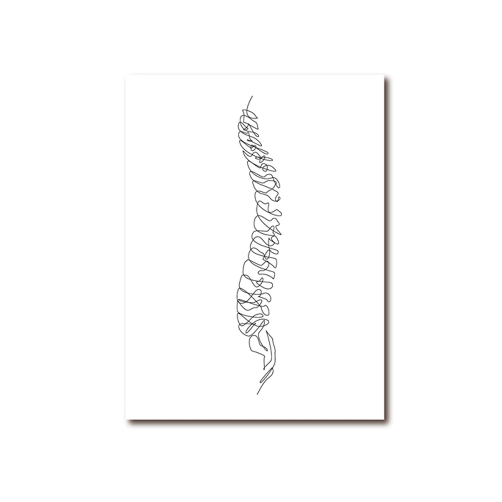 Colonne Vertébrale Toile Peinture Anatomie - Affiche Décor Chiropratique Minimaliste