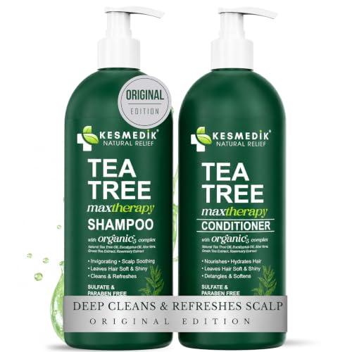 KESMEDIK Tea Tree Shampoo and Conditioner Set