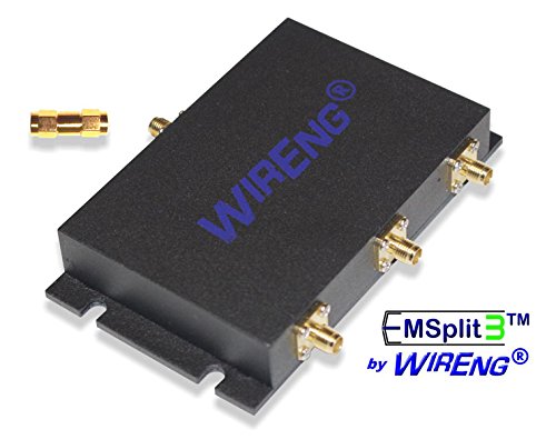 EMSplit3-SMA Three-Way Wide Band Bidirectional Splitter for Boosters, Modems, Amplifiers, Repeaters (EMS3-50-OHM-S)
