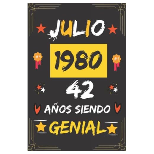 CUADERNO, JULIO 1980, 42 Años Siendo Genial: Regalo de 42 cumpleaños para mujeres y hombres, ideas de 42 cumpleaños... un cumpleaños... divertido, ... regalo de 42 cumpleaños para él/ella.