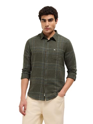 Image of THE Bear House Men's Checked Slim Fit Shirt