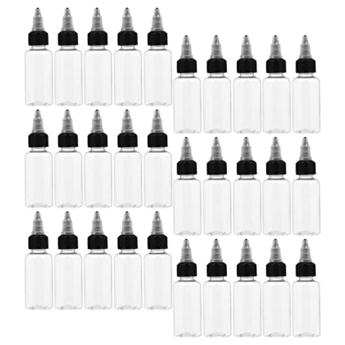 minkissy 30pcs Pointed Mouth Bottle Drip Bottle Laboratory Wash Bottle Quilling Craft Bottle Dropper Bottle Clear Plastic Container Supply to Rotate Dispensing Bottle The Pet Hair