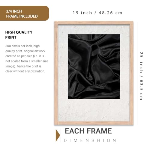 Image of HOTHOUSE Decorative Boho Wall Art Home Decor Painting poster With Frame For Living Room Hotel Wall Decor Digital Reprint Set of 3 (19X25 inch)