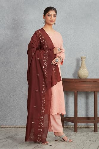 Indian Wedding Ethnic Sequince & Embroidered Festive Bridal Wear Scarf Shawl Soft Elegant Dupatta For Women (Only Dupatta)3