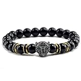 Pulsera: Hecho de piedra natural de alta calidad, de moda e informal, la cadena tiene una elasticidad fuerte, adecuada para diferentes tipos de muñecas, adecuadas para hombres y Mujeres, cuidado diario de yoga, tamaño ajustable.