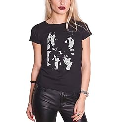 The Beatles in The USSR (Back Print) T-Shirt Femme - Les Beatles, Paul McCartney, John Lennon, RIngo Starr, George Harrison