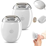 Universal Automatic Fingernail Grinder,Portable Electric Nail Clipper with LED Light and 3 Speeds,360° Silent Auto Fingernail Cutter and Polishing Trimmer for Safe (2 PCS)