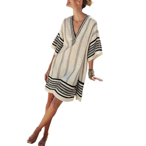 Cache-maillot de bain coton lin pour ne plus souffrir de la chaleur à la plage