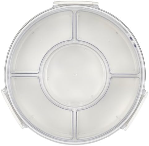 Lustroware Gourmet Palette Round Party Food Container, White
