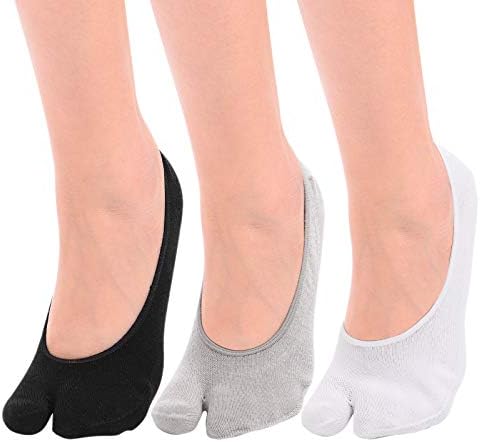 F Flammi No Show Socks Women Tabi Socks Non Slip Flip Flop Socks Low Cut for Sneaker Lofer Boat Shoes