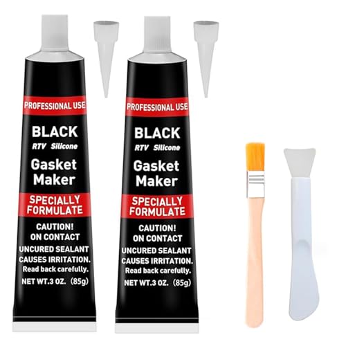 QEEROYO Pate a Joint Moteur, 2PCS Joint Carter Huile Moteur, pour Réparation, Silicone Noir, Mastic d'Étanchéité, Plage de Résistance à la Chaleur de...