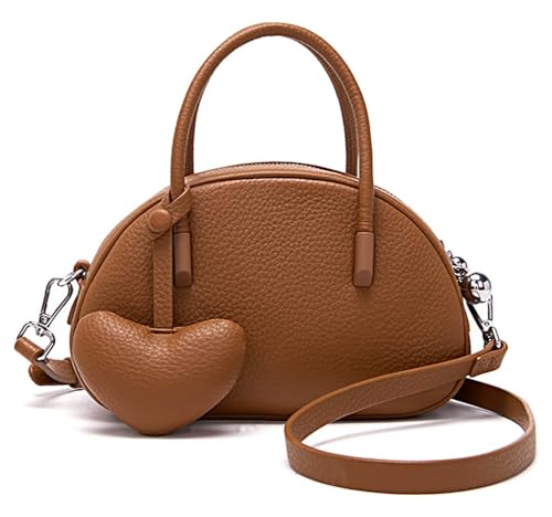 Vintage Small Crossbody Purse for Women Soft Vegan Leather Shoulder Tote Bag Cute Shell Handbags Clutch Satchels