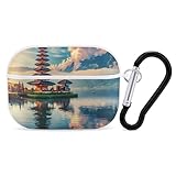Bali – Indonesia Bluetooth Headphone Case PC Hard Protective Cover Charger Case with Keychain Compatible with Airpods Pro White-Style