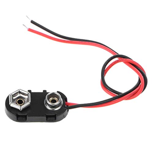 Black Red PP3 9V Battery Clip with Tinned Leads