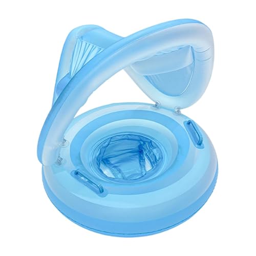 Balsa de piscina para bebés de 6 meses a 4 años con protección solar para las vacaciones