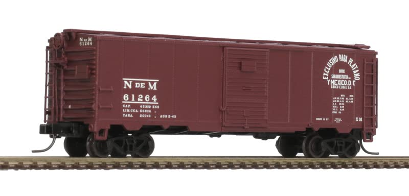 Atlas N Scale 1932 ARA 40' Steel Boxcar Nacionales de Mexico/NdeM #61157