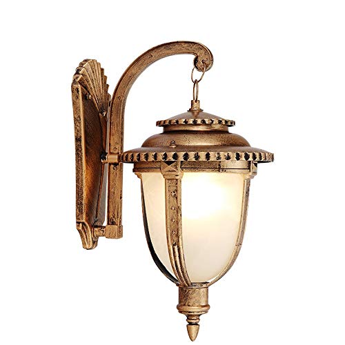 Lampe de jardin extérieure en aluminium rétro avec douille E27 pour villa
