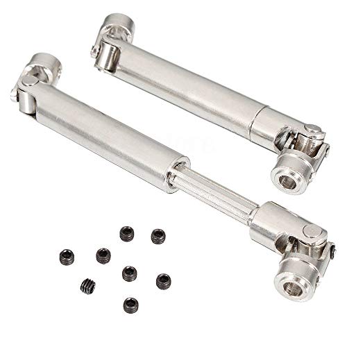 2PCS Stainless Steel Centre Drive Shaft CVD 110-155mm for 1/10 RC Crawler AXIAL SCX10 RC4WD Honcho Dingo D90 Redcat Gen7 /Pro HSP 94180