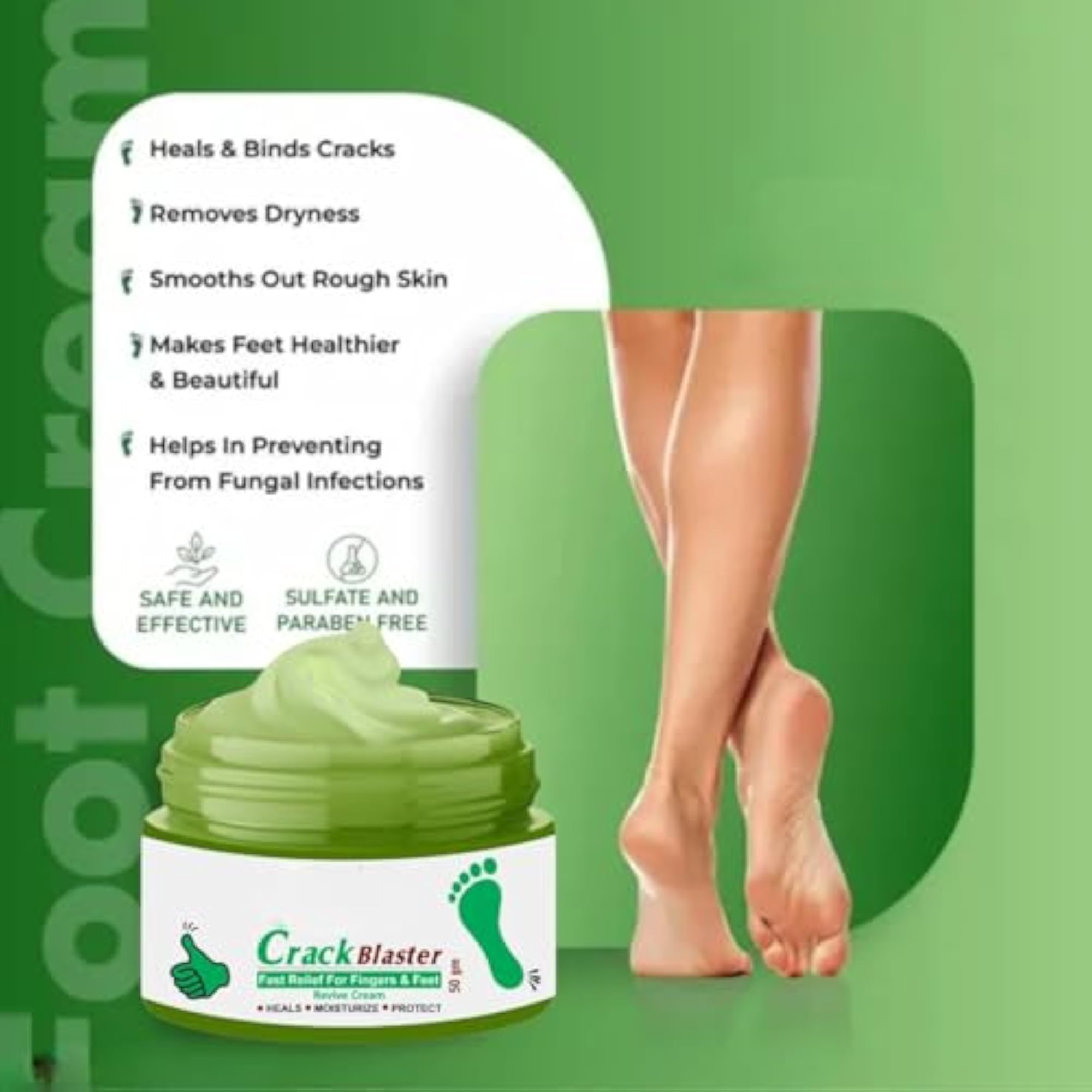 Crack Blaster Heel Repair Cream, 50g, Intensive Moisturising Balm