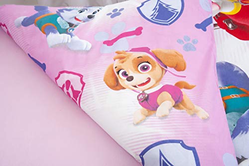 Paw Patrol Bettwäsche-Set – Bettbezug 140x200 Cm + Kissenbezug 63x63 Cm, 100% Polyester, Kuschelweich