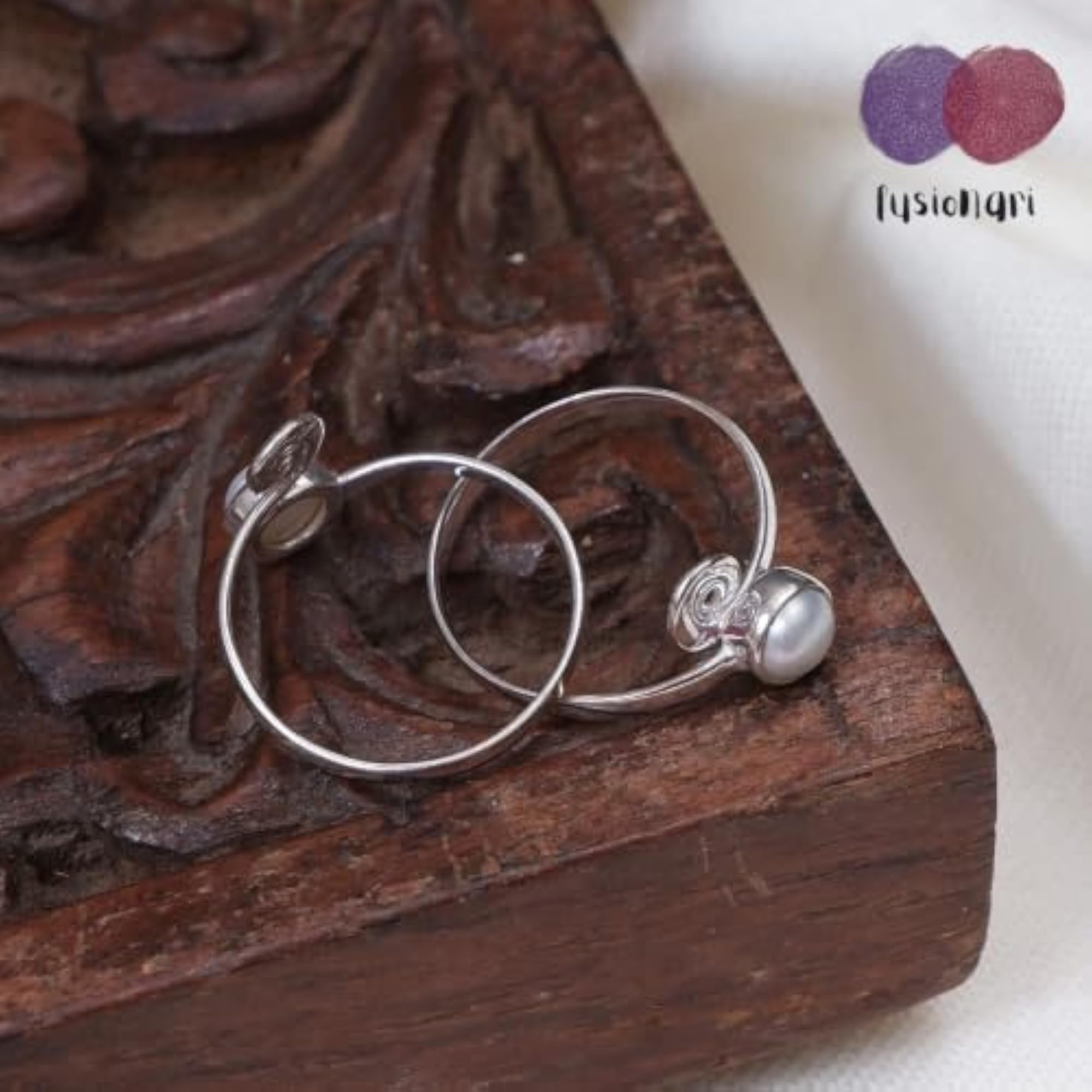 Women's 925 Sterling Silver Pearl Gemstone Adjustable Toe Ring