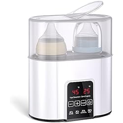 Esterilizadora De Biberones NWOUIIAY Esterilizador de Biberones 4 en 1 Calentador de Biberones Eléctrico Pantalla LED Táctil Inteligente para Limpiar Secar Biberones de Vapor Multifunción Protección Contra Sobrecalentamiento
