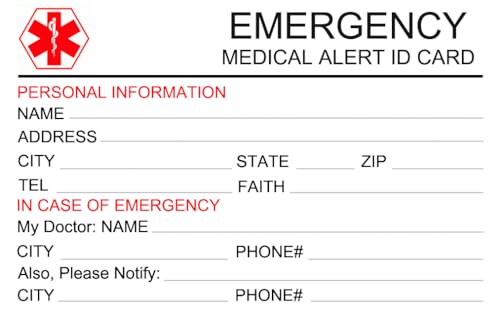 Medical Alert ID Dog Tag Necklace for Men Women, Customizable Engraving, Medical Jewelry for Emergency, Silver Stainless Steel, Hypoallergenic, Waterproof, Includes Gift Box & Medical ID Wallet Card4