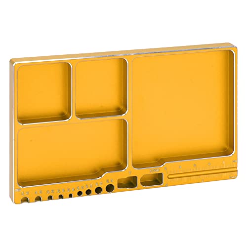 Bandeja magnética de parafuso bandeja de liga de alumínio com almofada magnética para reparo RC (our