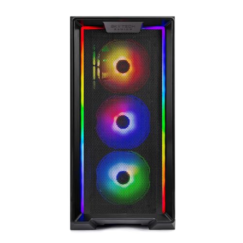 Image of Skytech Gaming Nebula Gaming PC, AMD Ryzen 5 8400F 4.2GHz, AMD RX 9060 8GB VRAM, 1TB NVMe SSD, 32GB DDR5 RAM 5200, 650W Gold PSU, WI-FI 5, Windows 11, Desktop