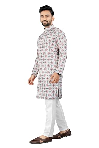 Image of Trustous Kurta Pyjamas set for Mens | Pyjamas with kurta PRINTED and classis look |KURTA Pyjamas SET