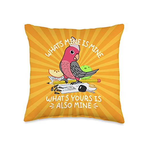 What's Yours Is Mine Parrot I Rose-breasted Galah Cockatoo Throw